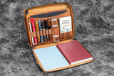 Galen leather Leather Compendium Bag - A4