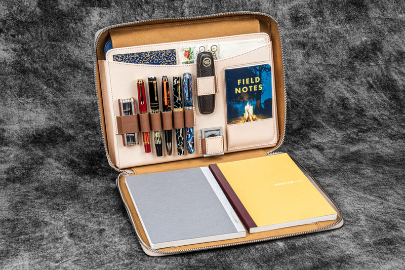 Galen leather Leather Compendium Bag - A4