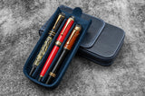 Galen Leather Magnum Opus 3 Slot Hard Pen Case with Removable Pen Tray