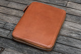Galen Leather Zipped B6 Notebook Folio