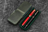 Galen Leather Zippered Magnum Opus 2 Slot Pen Case