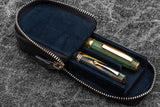 Galen Leather Zippered Magnum Opus 2 Slot Pen Case