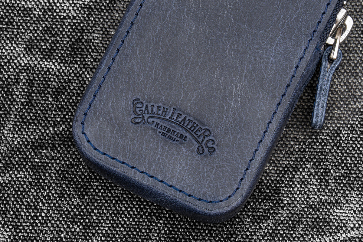 Galen Leather Zippered Magnum Opus 2 Slot Pen Case