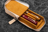 Galen Leather Zippered Magnum Opus 2 Slot Pen Case