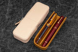 Galen Leather Zippered Magnum Opus 2 Slot Pen Case