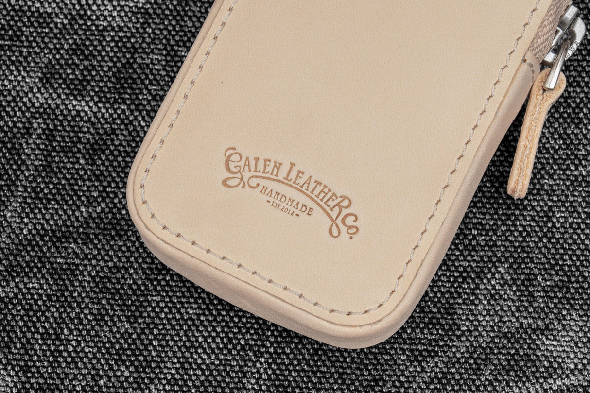 Galen Leather Zippered Magnum Opus 2 Slot Pen Case