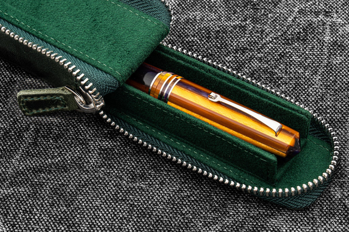 Galen Leather Zippered Magnum Opus Single Hard Case