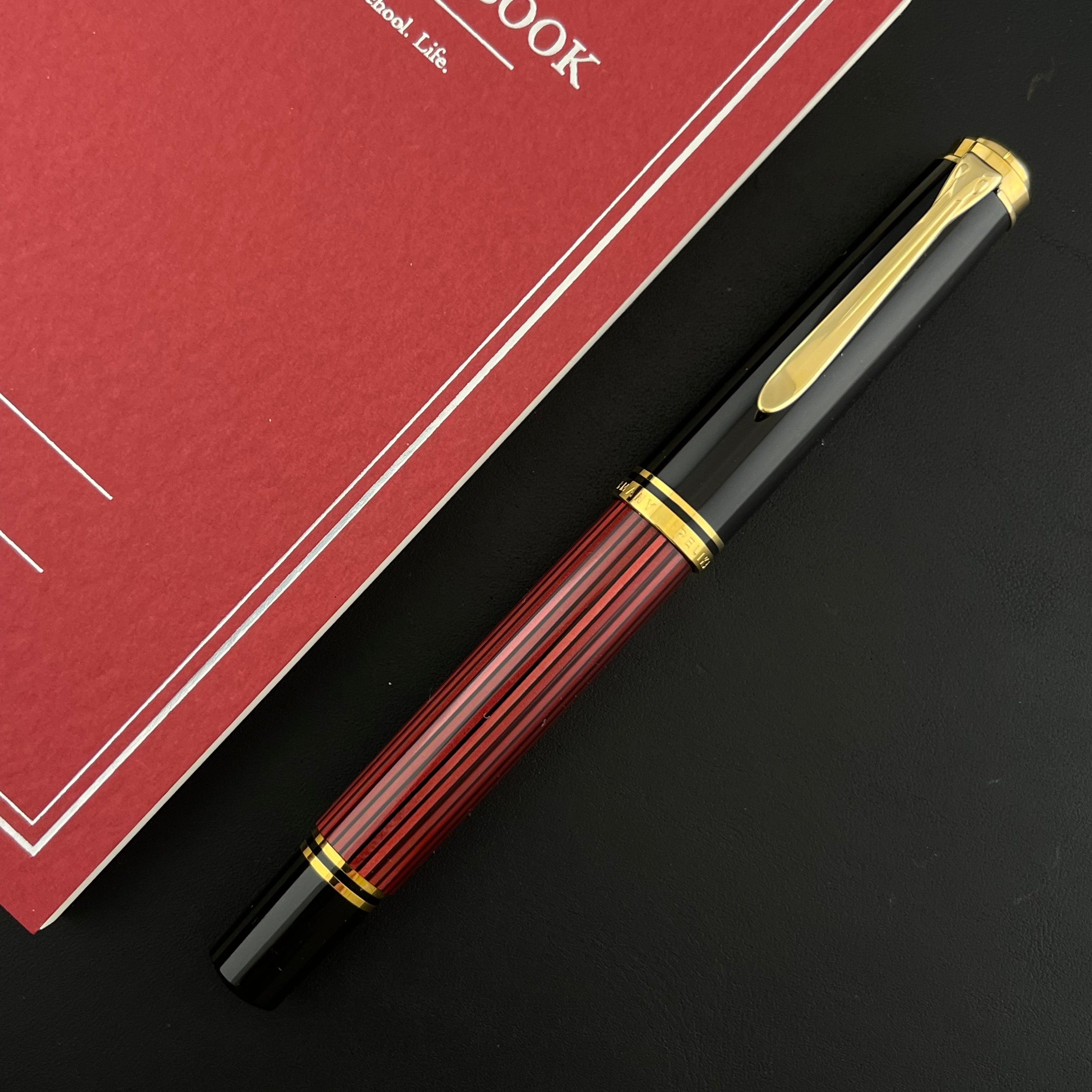 Pelikan Souveran M600 Fountain Pen - Black-Red – Atlas Stationers