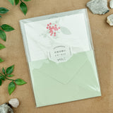 Midori Letterpress Stationery - Bouquet Red
