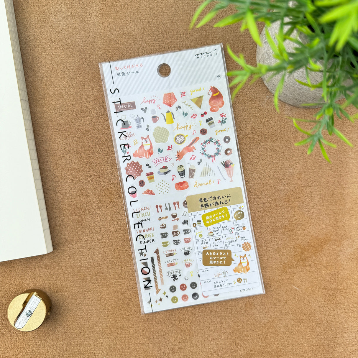 Midori Sticker - Color Brown