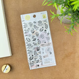 Midori Sticker - Monotone Flower