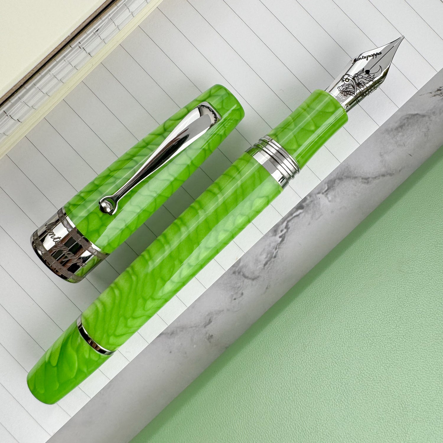 Montegrappa Regal Year of the Dragon Fountain Pen - Mamba Green (Doorbuster)