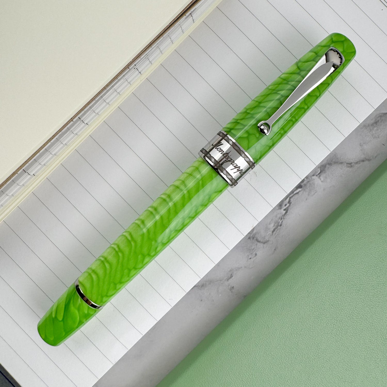 Montegrappa Regal Year of the Dragon Fountain Pen - Mamba Green (Doorbuster)