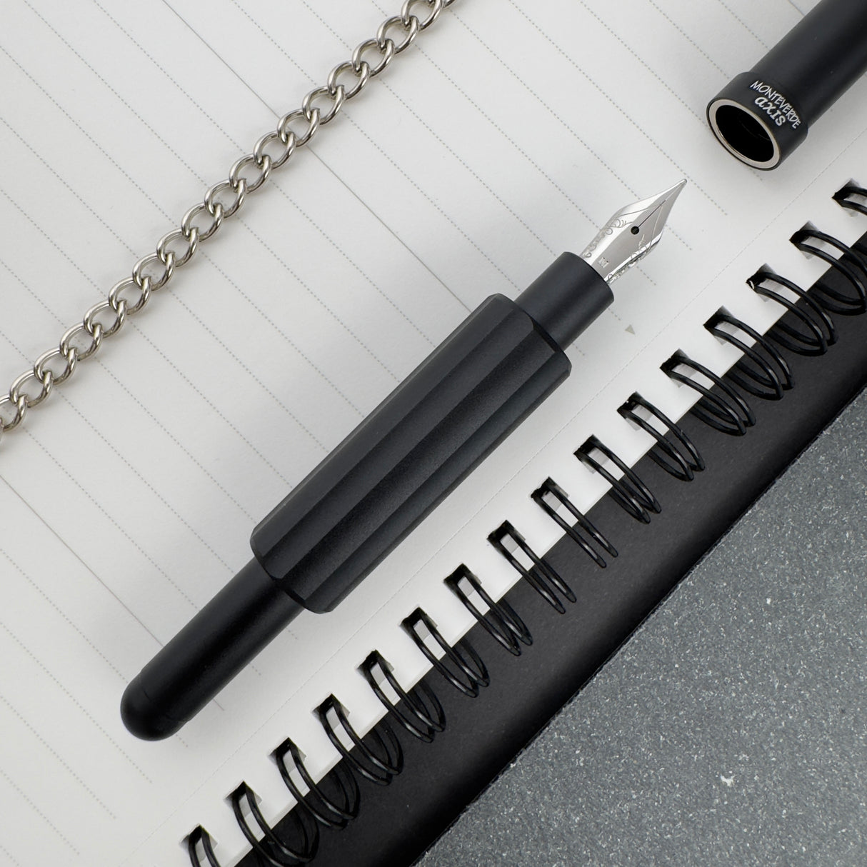 Monteverde Axis Fountain Pen - Matte Black