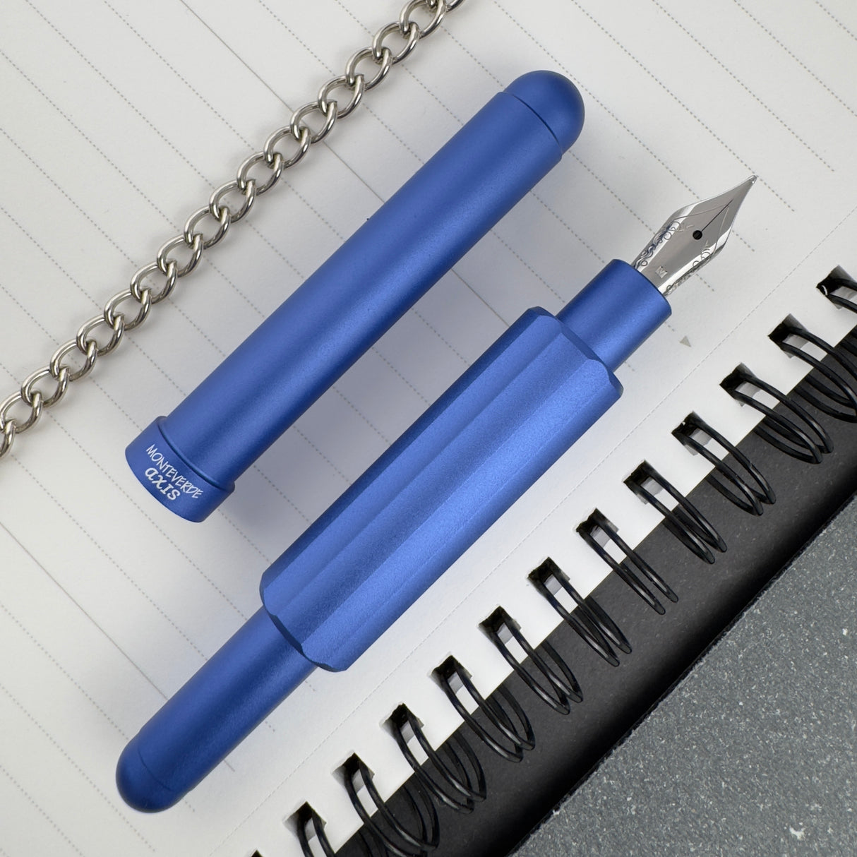 Monteverde Axis Fountain Pen - Matte Blue