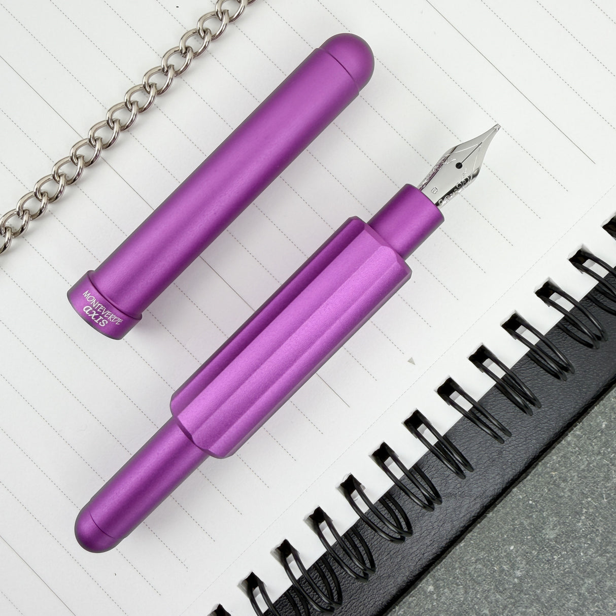 Monteverde Axis Fountain Pen - Matte Purple