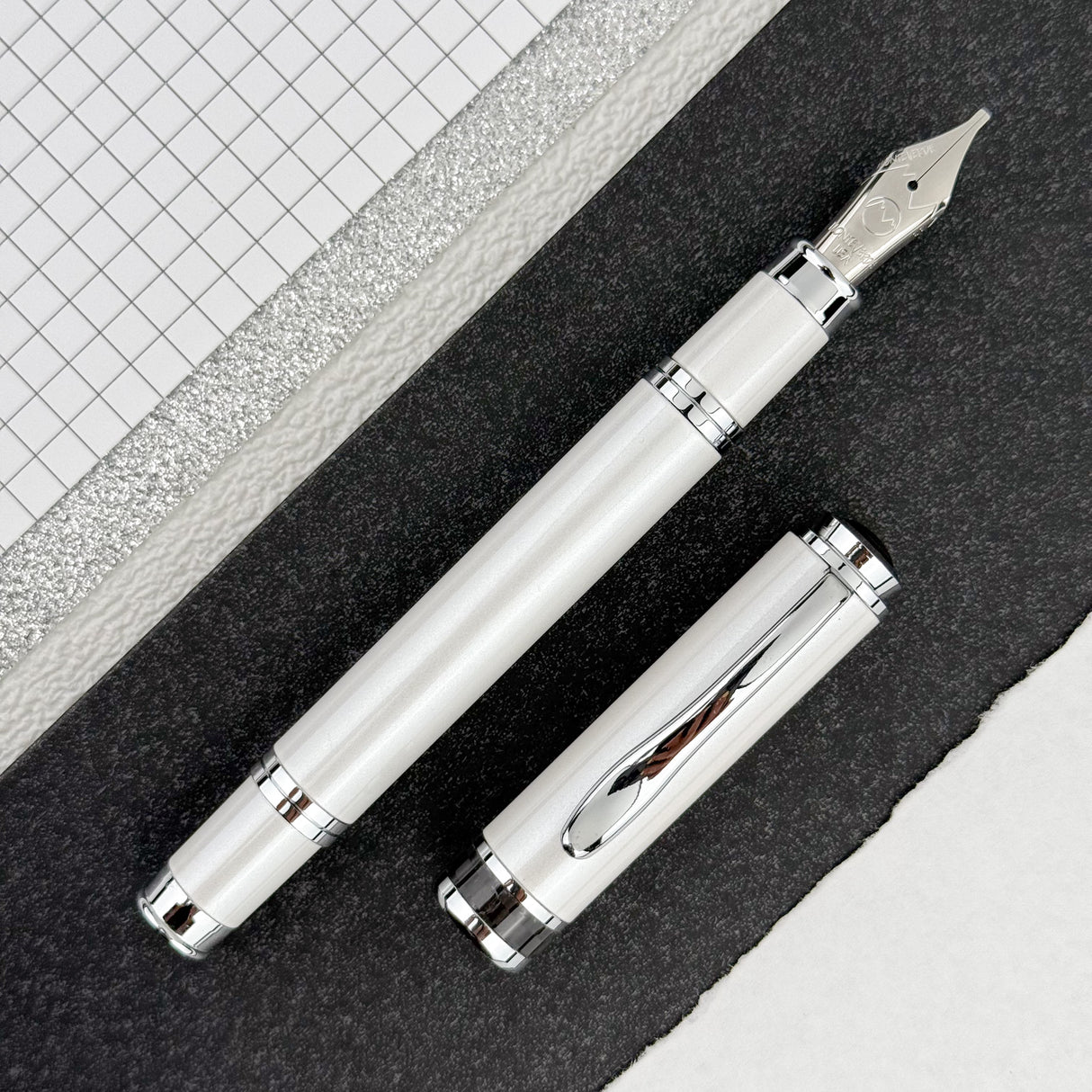 Monteverde Innova Fountain Pen - Cloud Dancer w/ Chrome (Special Edition)