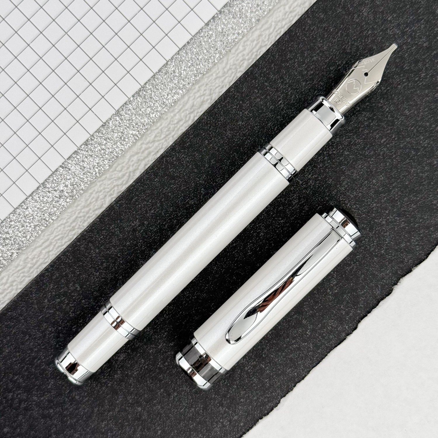 Monteverde Innova Fountain Pen - Cloud Dancer w/ Chrome (Special Edition)