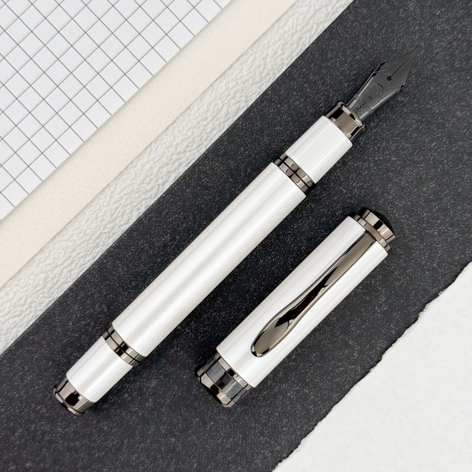 Monteverde Innova Fountain Pen - Cloud Dancer w/ Gunmetal (Special Edition)