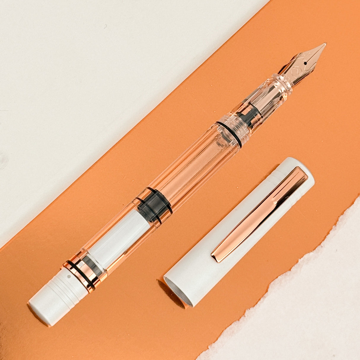 Monteverde MP1 Fountain Pen - White Lotus w/ Rosegold (Atlas Exclusive)