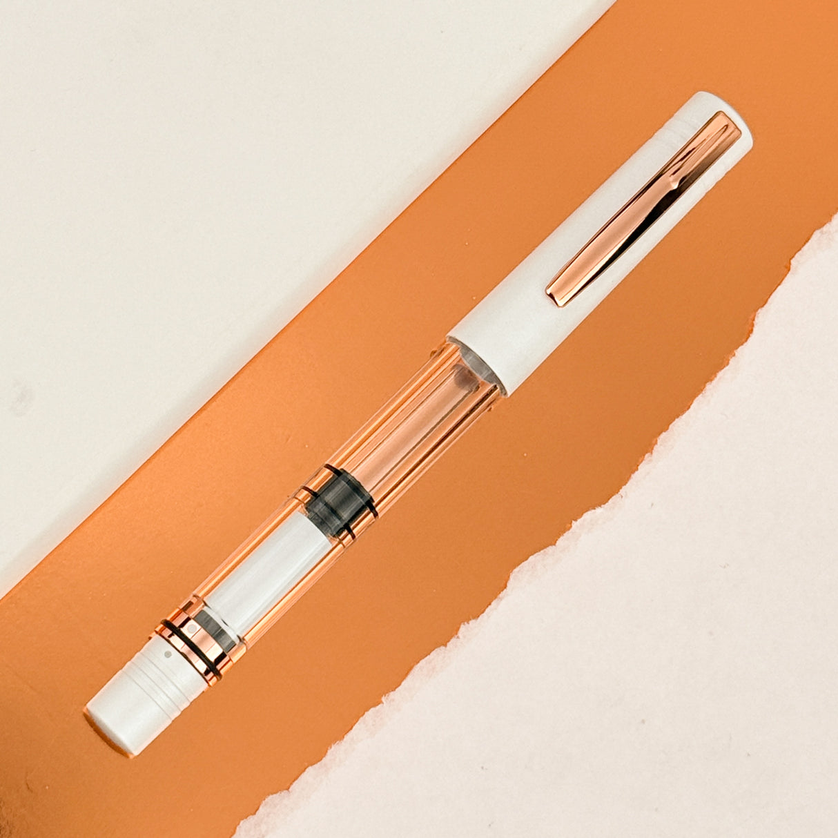 Monteverde MP1 Fountain Pen - White Lotus w/ Rosegold (Atlas Exclusive)