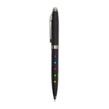 Monteverde llusia Gel Ink Pen - Diamond Shapes Black Matte with Gunmetal Trim