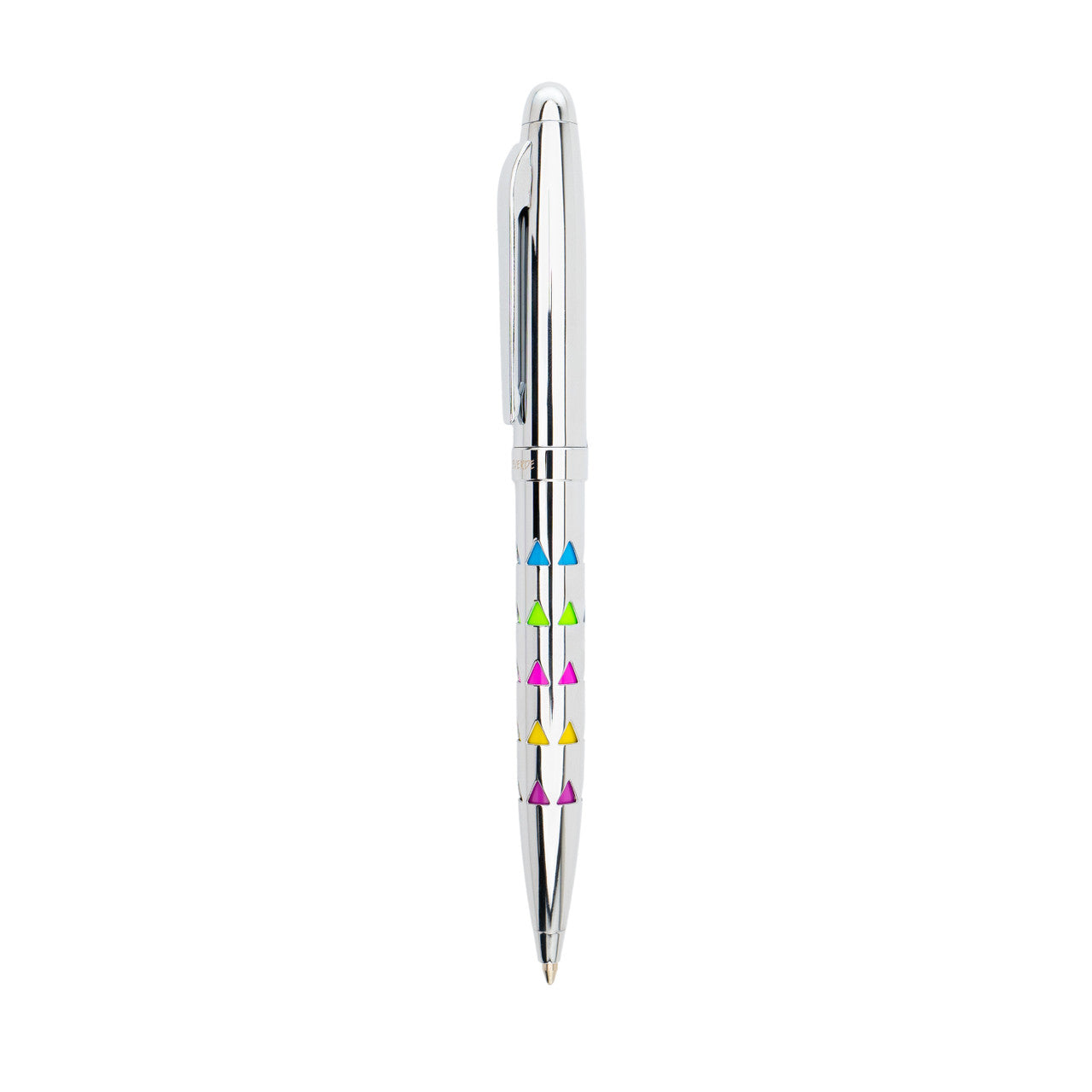 Monteverde llusia Gel Pen - Triangle Shapes Chrome with Chrome