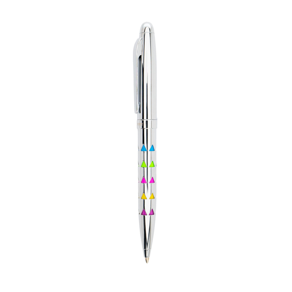 Monteverde llusia Gel Pen - Triangle Shapes Chrome with Chrome Trim