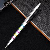 Monteverde llusia Gel Pen - Triangle Shapes Chrome with Chrome Trim
