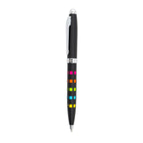 Monteverde llusia Gel Pen - Square Shapes Black Matte with Chrome Trim