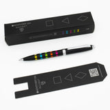 Monteverde llusia Gel Pen - Square Shapes Black Matte with Chrome Trim