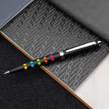Monteverde llusia Gel Pen - Square Shapes Black Matte with Chrome Trim