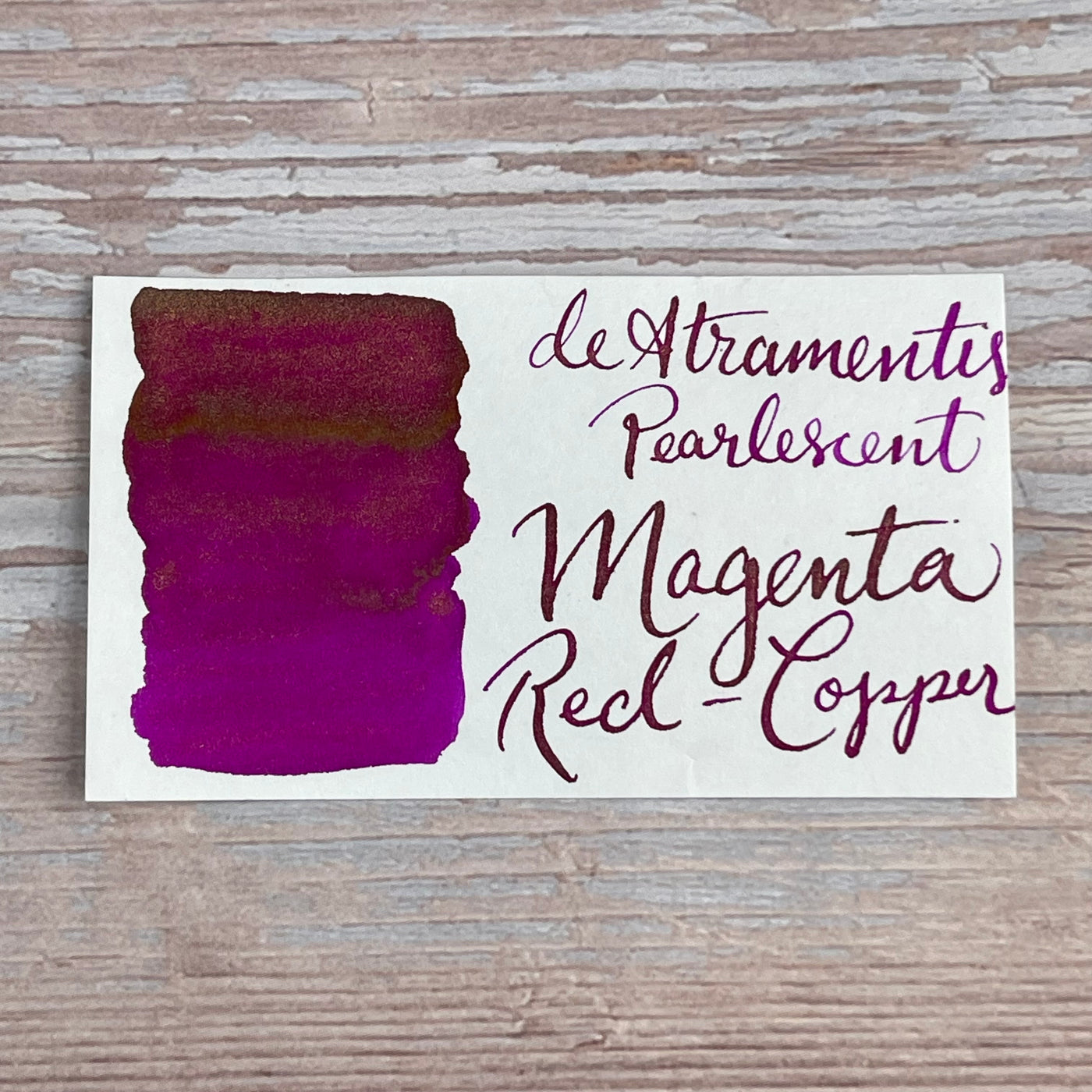 De Atramentis Pearlescent Magenta Red Copper- 45ml Bottled ink