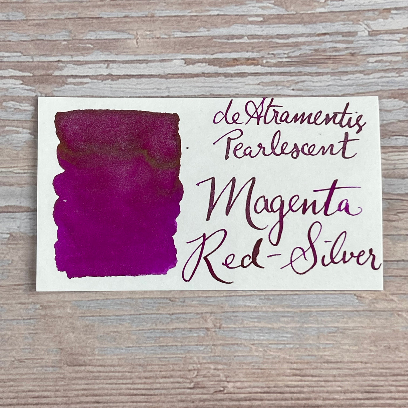 De Atramentis Pearlescent Magenta Red Silver - 45ml Bottled ink
