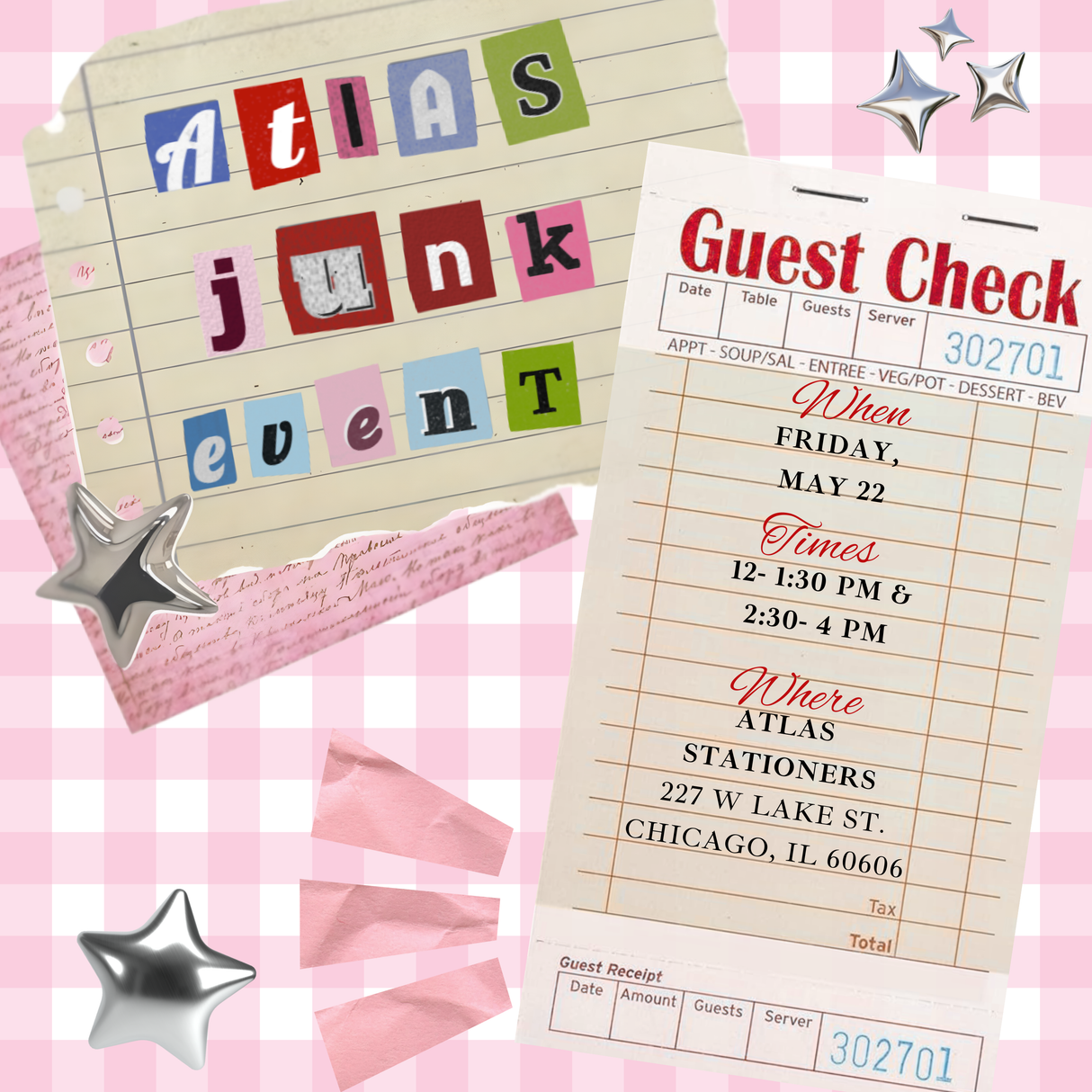 Atlas Cafe Date Junk Journal Event