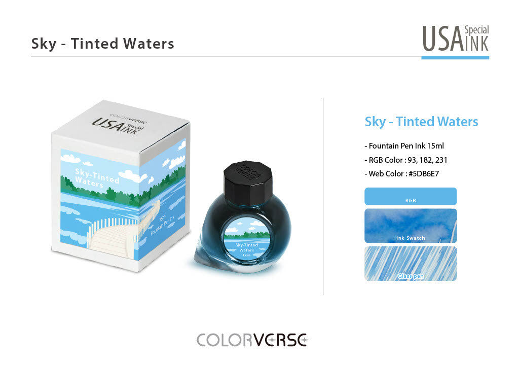 Colorverse USA Sky Tinted Waters (Minnesota) - 15ml Bottled Ink