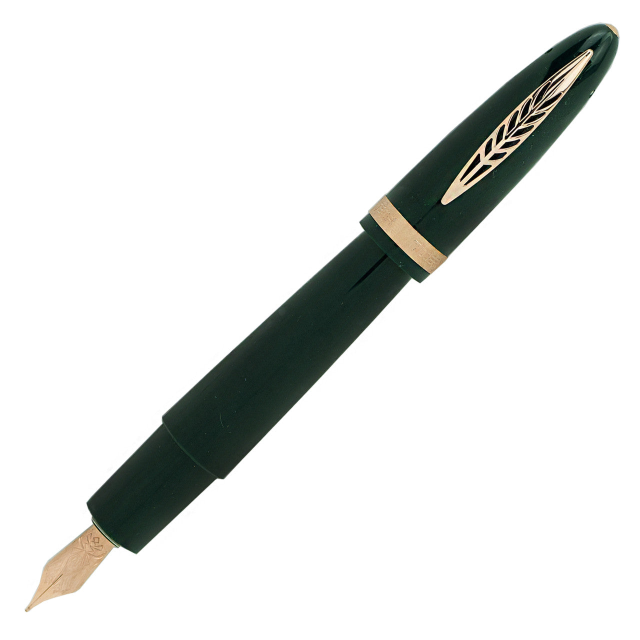 Pineider Modern Times Fountain Pen - Racing Green w/ Rose Gold