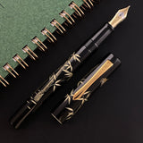 Namiki Yukari Fountain Pen - Chinkin Bamboo and Sparrow