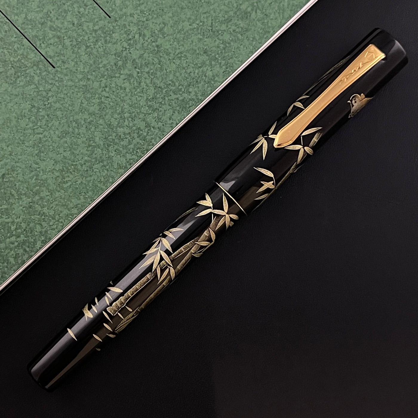 Namiki Yukari Fountain Pen - Chinkin Bamboo and Sparrow