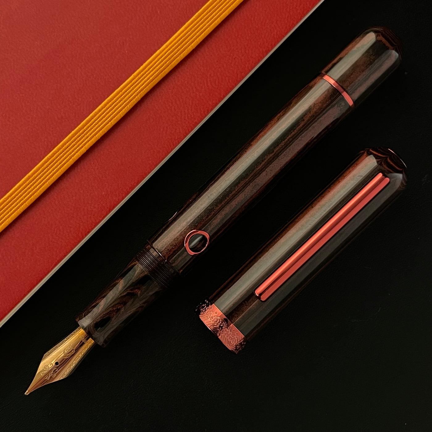 Nahvalur (Narwhal) Nautilus Fountain Pen -  Ruby Koi (Limited Edition)