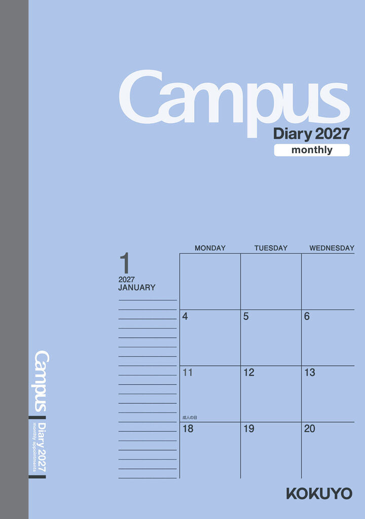 Kokuyo Campus 2027 Monthly Diary - B6