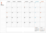Kokuyo Campus 2027 Monthly Grid Diary - A5