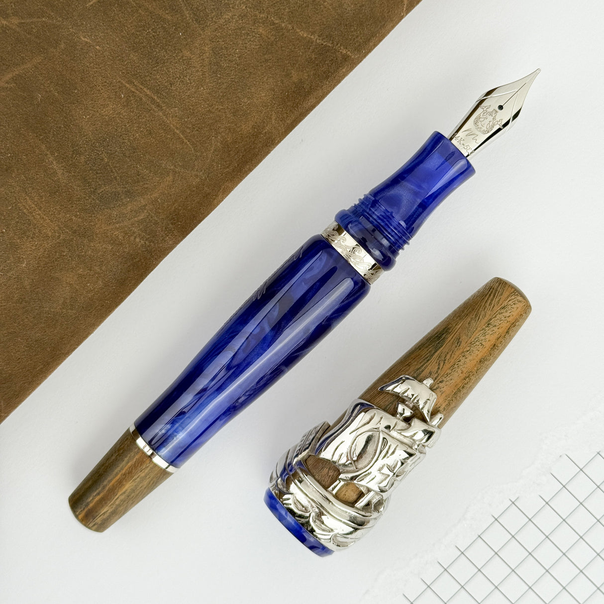 Nino Marino Columbus Fountain Pen - Silver