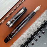 Omas Bologna Galassia Fountain Pen - Silver Trim