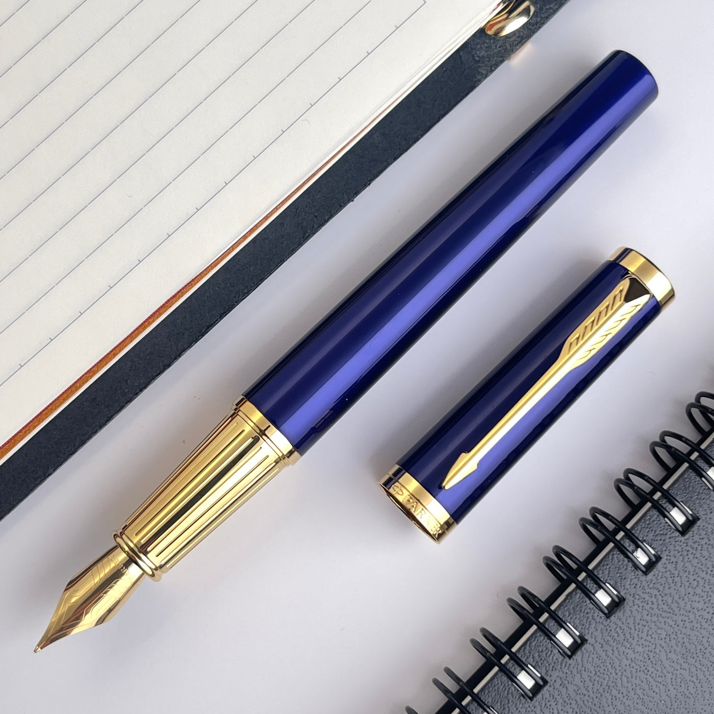 Parker Ingenuity Fountain Pen - Blue w/ Gold Trim
