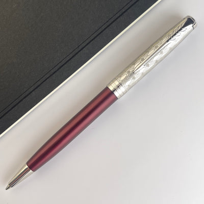 Parker Sonnet Ballpoint Pen - Metal & Red