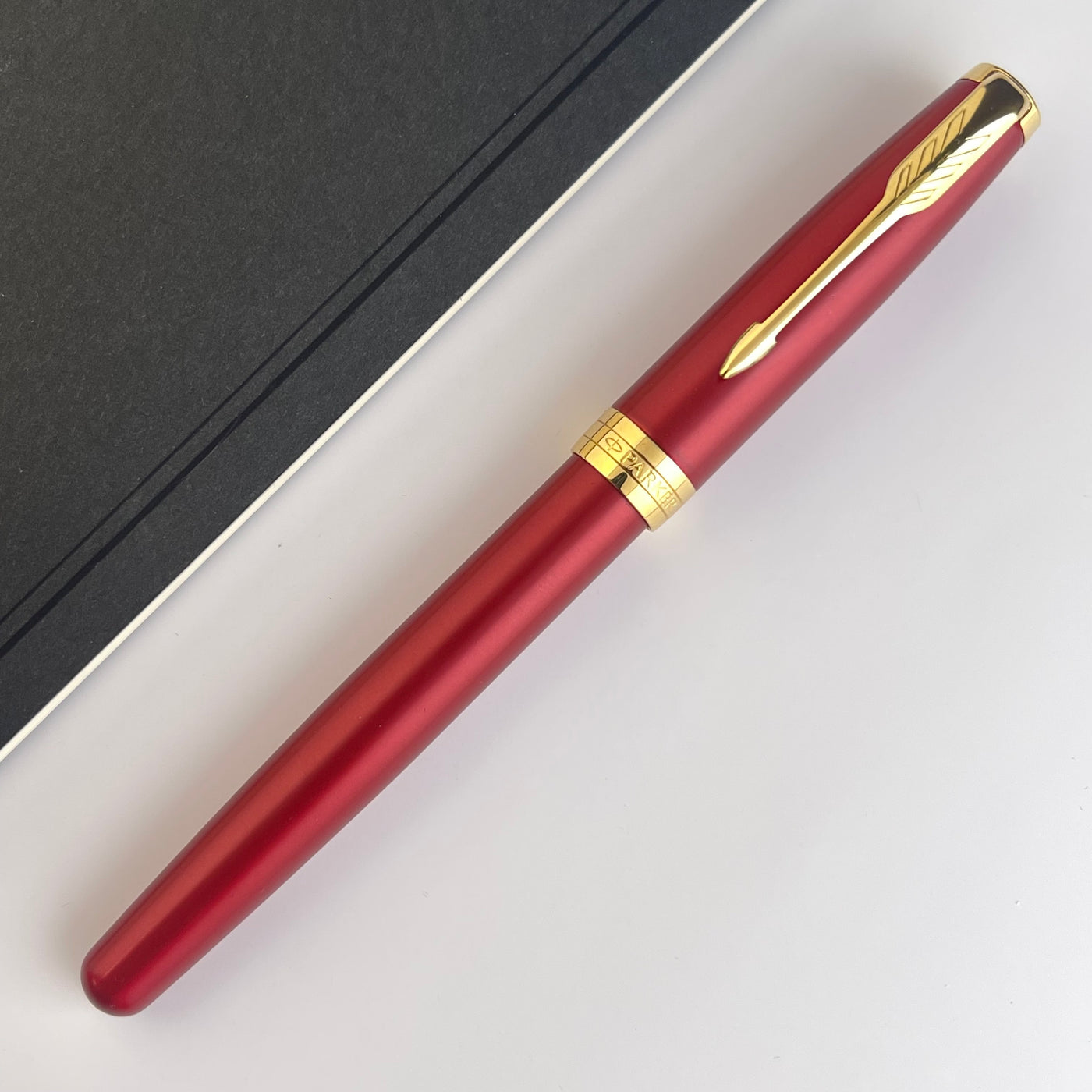 Parker Sonnet Fountain Pen - Lacquered Red with Gold Trim
