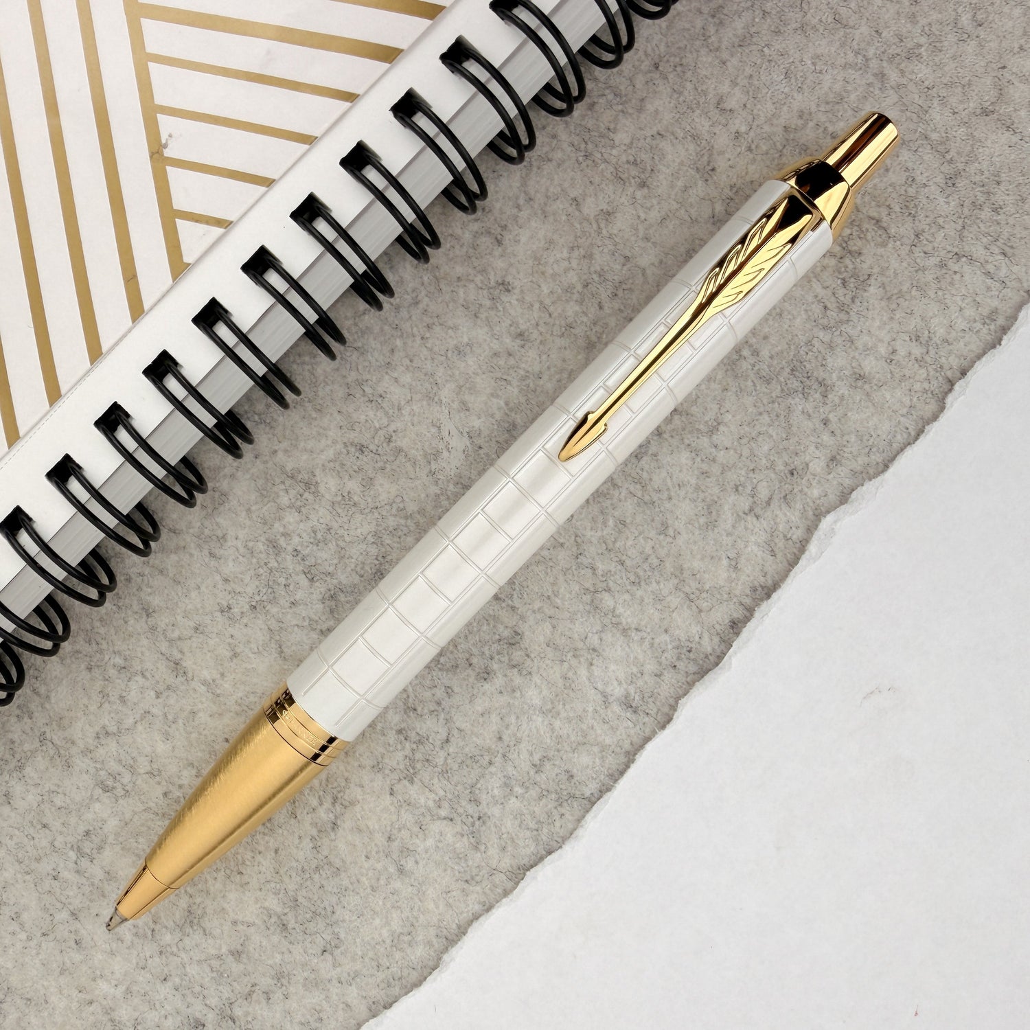 Parker IM Premium Ballpoint Pen - Pearl Lacquer & Gold Trim
