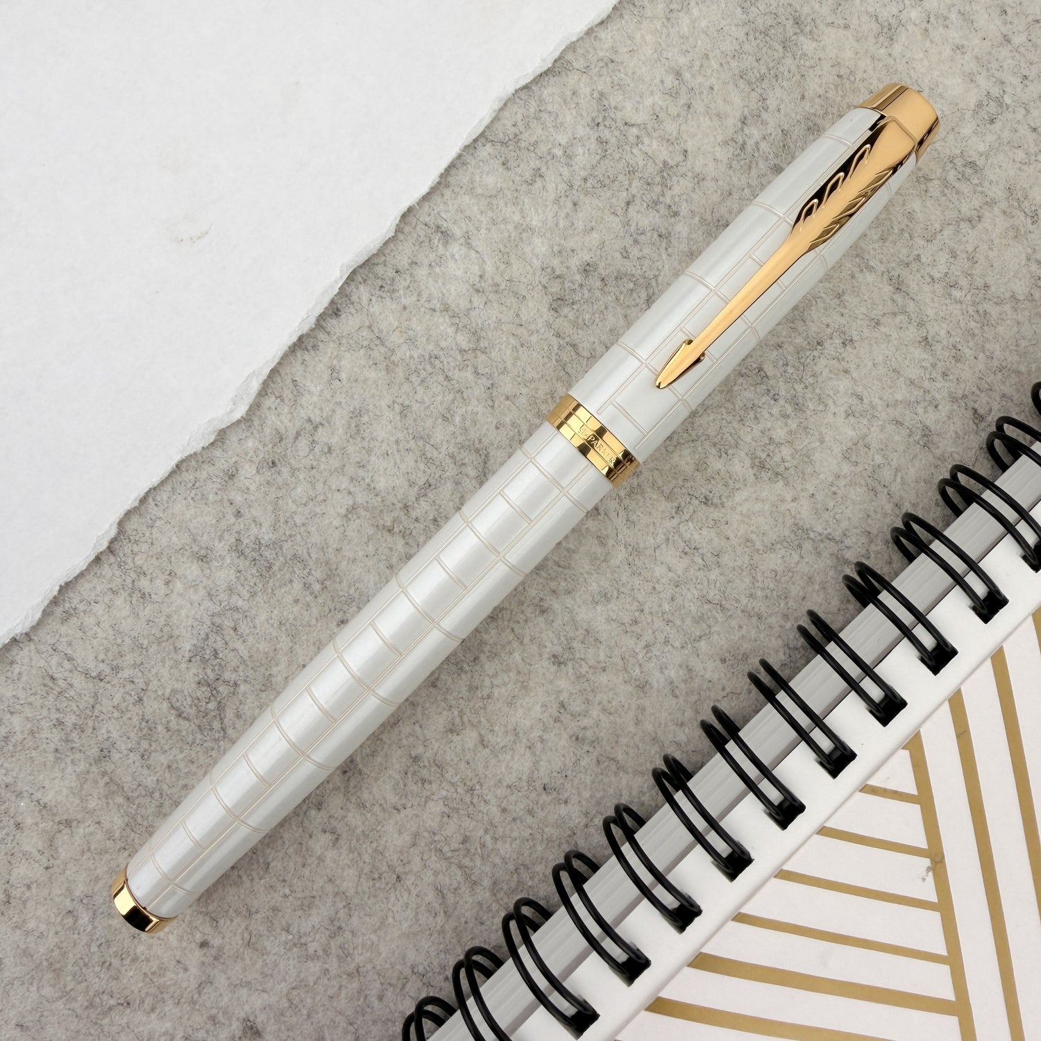 Parker IM Premium Fountain Pen - Pearl Lacquer & Gold Trim