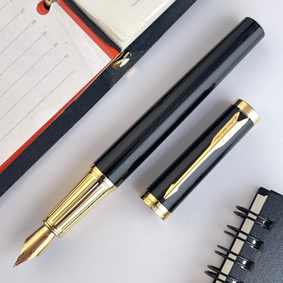 Parker Ingenuity Fountain Pen - Black w/ Gold Trim